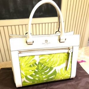Kate Spade Tropical Leaf Print Handbag